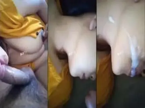 Semprotkan sperma ke wajah kekasihku yang cantik